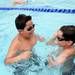 Buhr Park Sharks Michael Shahine, 9, and Francis Roderique, 9, do the chicken dance in the pool as they goof around between laps. Melanie Maxwell | AnnArbor.com